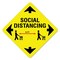 Signmission Social Distance 6 Ft Non-Slip Floor Graphic, 16in Vinyl Decal, 16" x 16", FD-X-16-9991 FD-X-16-9991 - alternate 1